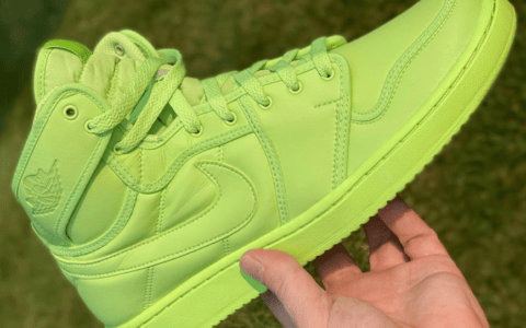 亮眼荧光绿！碧梨AJ1 KO将于9月30日发售！ 货号：DN2857-330