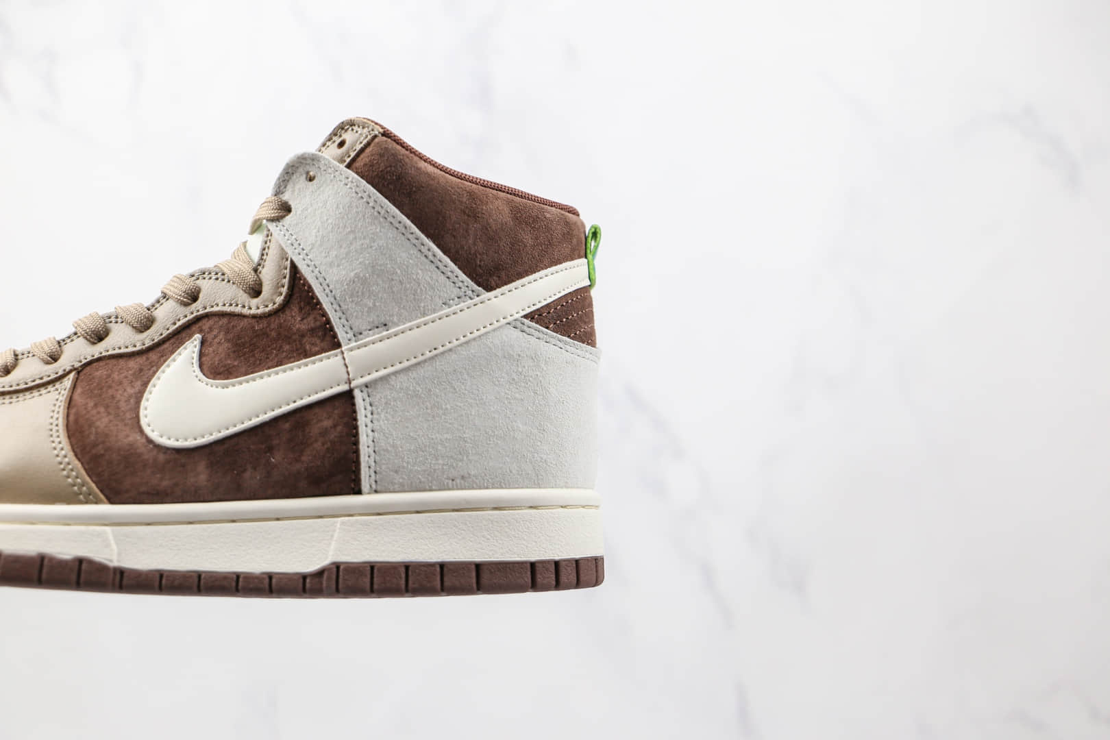 耐克Nike Dunk High Light Chocolate纯原版本高帮DUNK灰褐色巧克力板鞋原楦头纸板打造 货号:DH5348-100