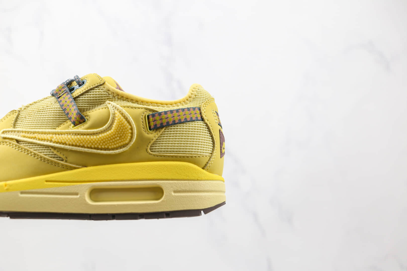 耐克Nike Air Max 1 Cactus Jack x Travis Scott联名款纯原版本柠檬黄色倒勾Max1气垫鞋原楦头纸板打造 货号:DO9392-700