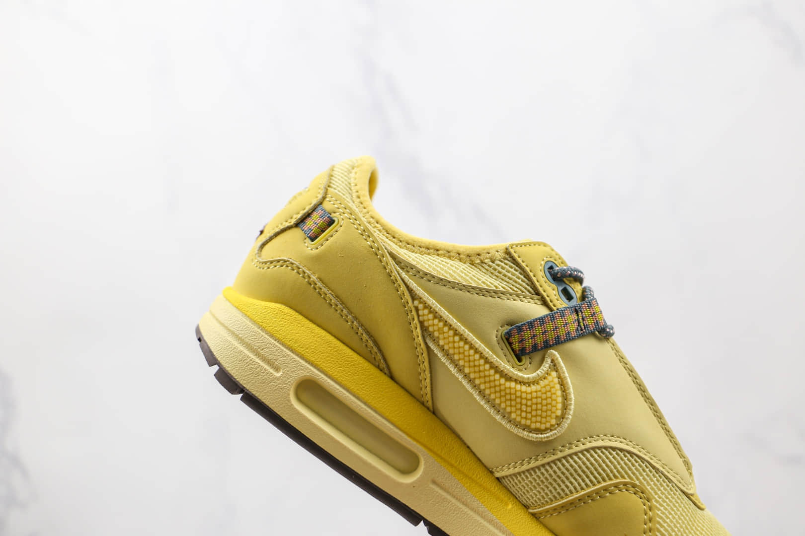 耐克Nike Air Max 1 Cactus Jack x Travis Scott联名款纯原版本柠檬黄色倒勾Max1气垫鞋原楦头纸板打造 货号:DO9392-700