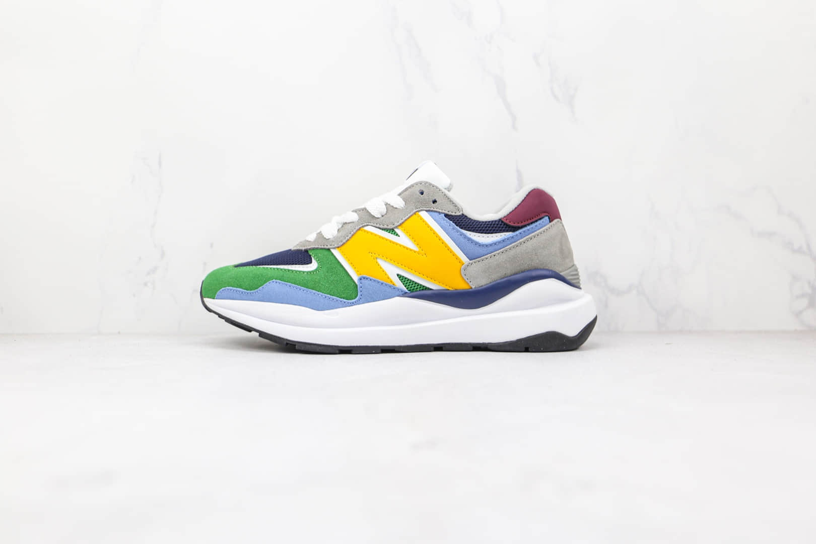 新百伦New Balance 5740纯原版本网面蓝绿藏青灰黄色彩色拼接NB5740复古老爹鞋原盒原标 货号：M5740GA