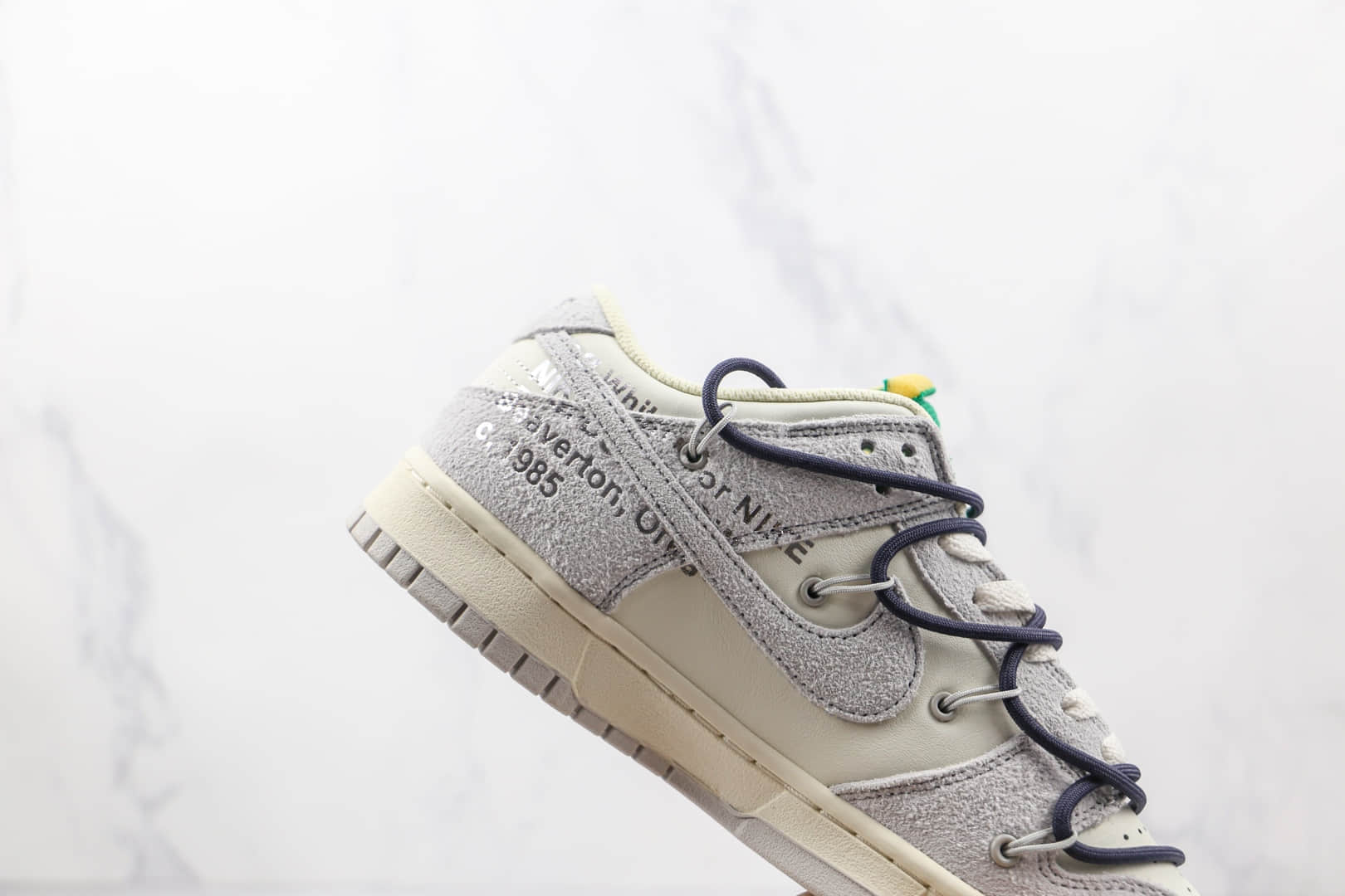 耐克Nike Dunk Low 50 x Off-White联名款纯原版本低帮OW DUNK灰白黑色板鞋原盒原标 货号:DJ0950-115