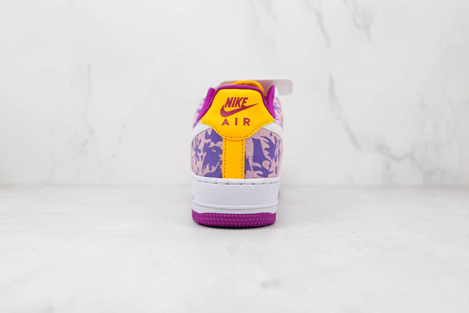 耐克Nike AIR FMRCE 1‘07纯原版本低帮空军一号彩色枫叶印花白粉紫黄色板鞋原档案数据开发 货号:DD5516-584
