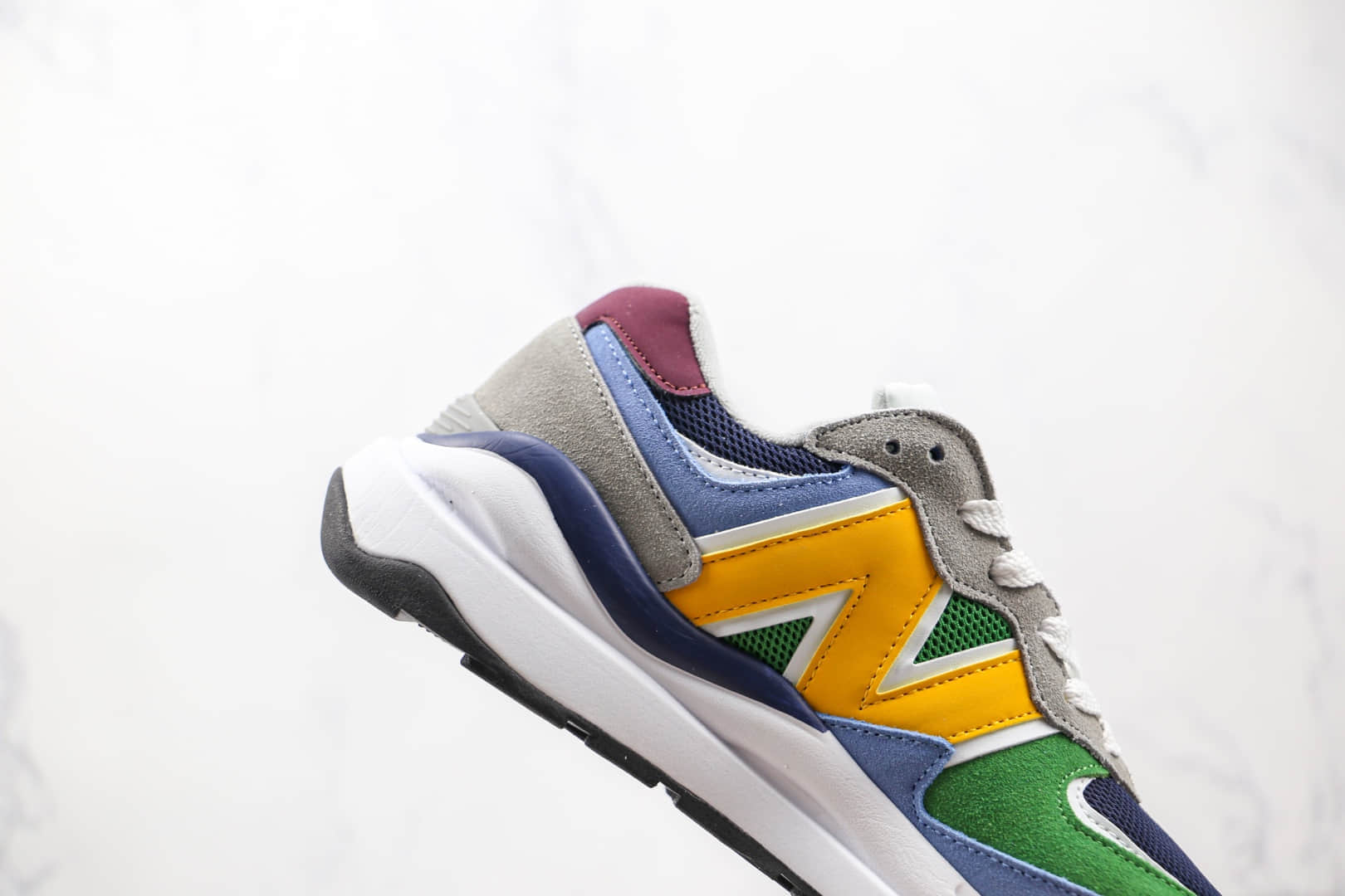 新百伦New Balance 5740纯原版本网面蓝绿藏青灰黄色彩色拼接NB5740复古老爹鞋原盒原标 货号：M5740GA