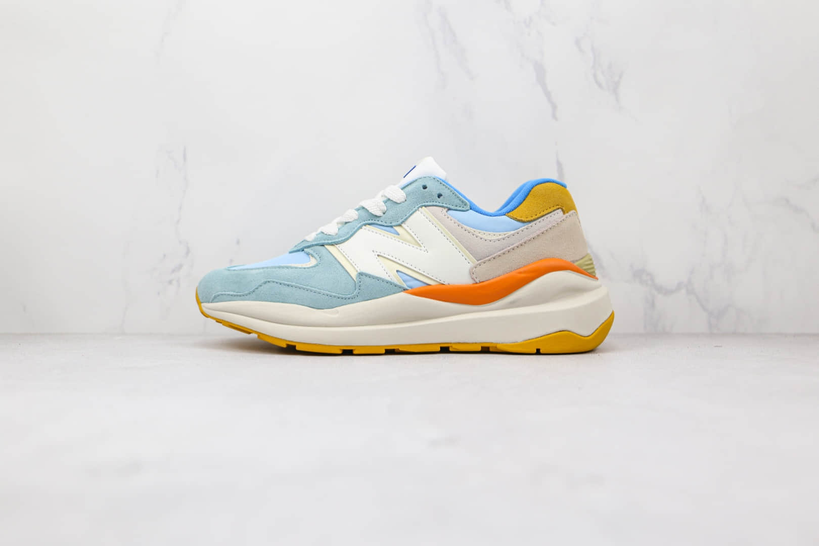 新百伦New Balance 5740纯原版本网面米蓝黄彩色拼接复古老爹鞋原鞋开模一比一打造 货号:W5740PG1