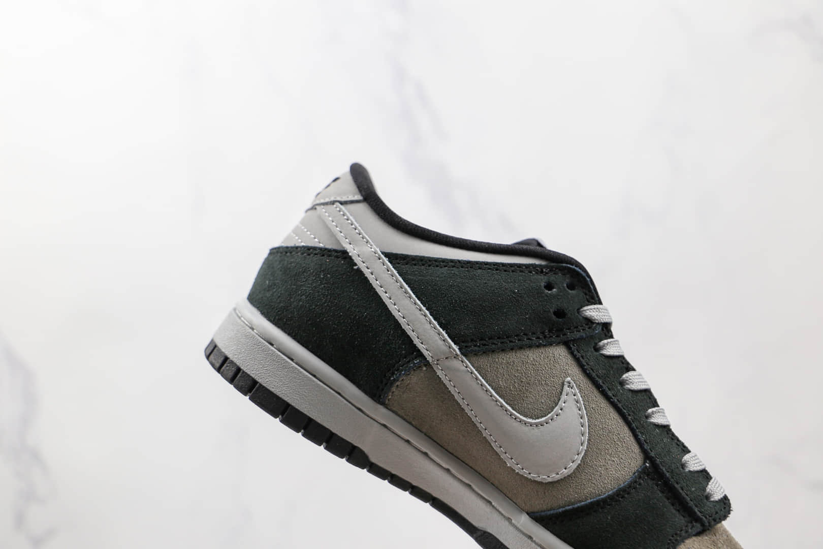 耐克Nike Dunk Low Retro PRM Zebra Anthracite纯原版本低帮SB DUNK麂皮碳黑灰色板鞋原档案数据开发 货号:DH7913-001