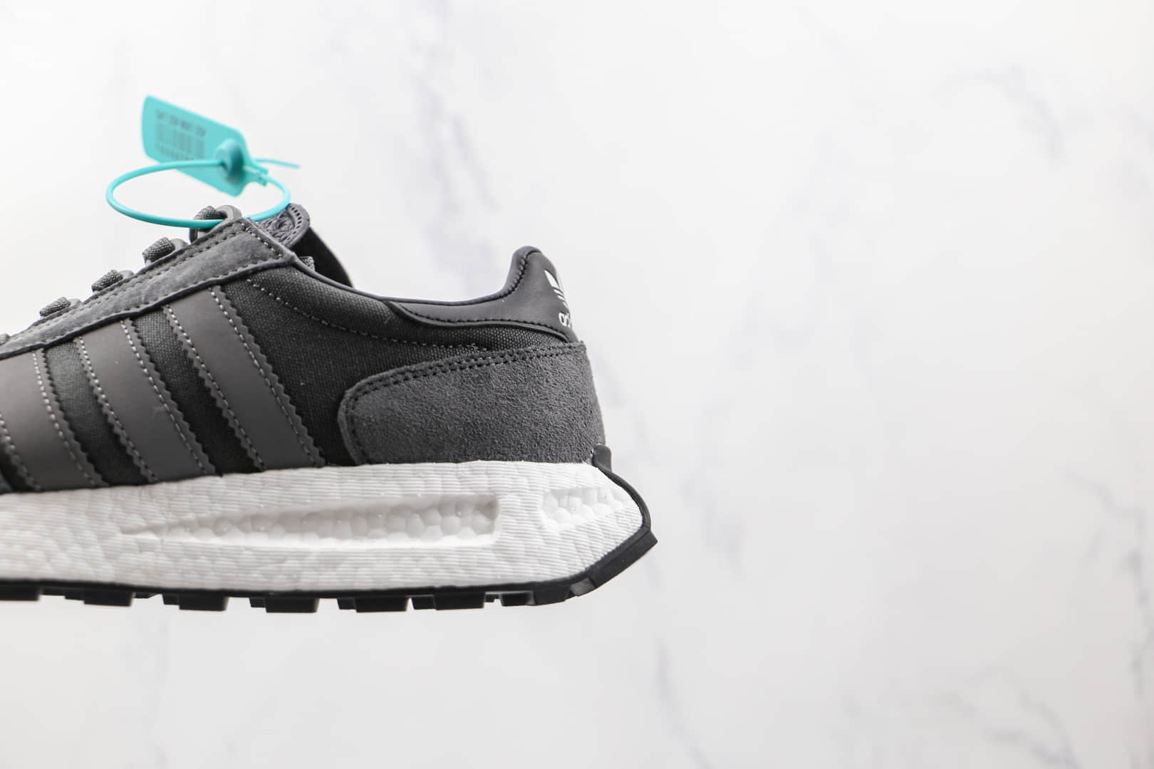 阿迪达斯Adidas RETROPY E5纯原版本黑灰色三叶草厚底爆米花跑鞋原楦头纸板打造 货号:GW2217