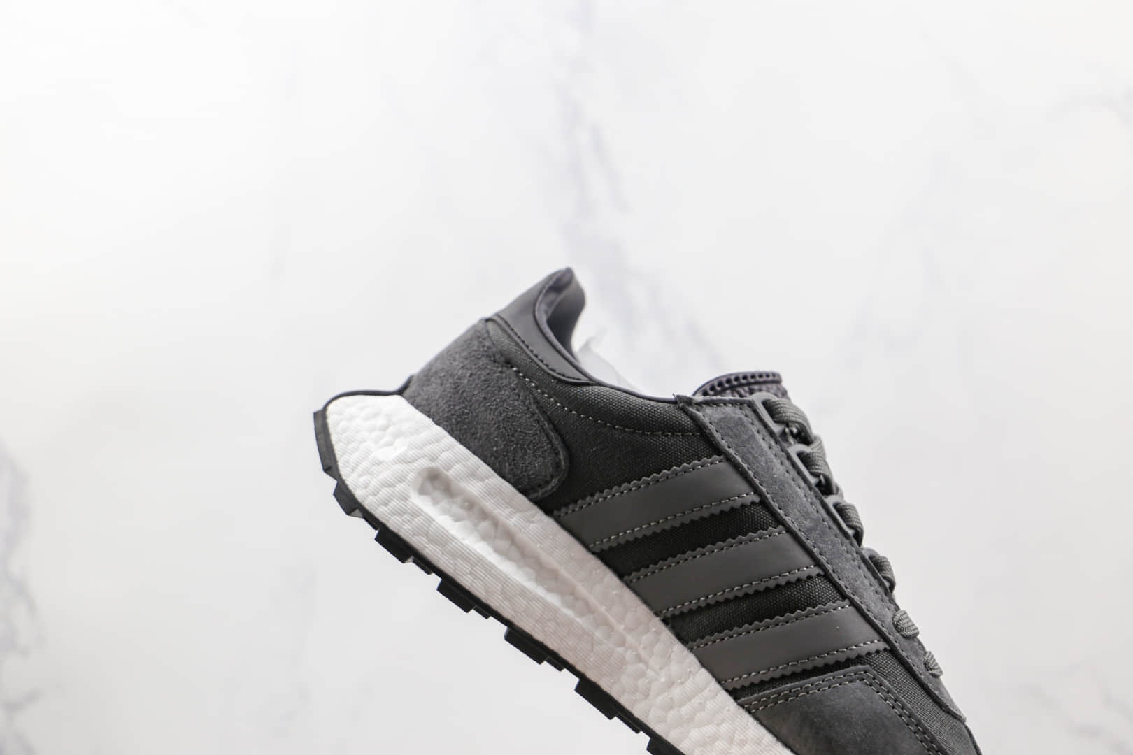 阿迪达斯Adidas RETROPY E5纯原版本黑灰色三叶草厚底爆米花跑鞋原楦头纸板打造 货号:GW2217