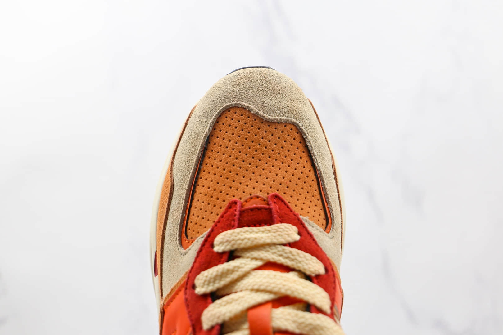 新百伦New Balance 5740纯原版本网面NB5740橘红色彩色拼接复古老爹鞋原盒原标 货号:M5740HH1