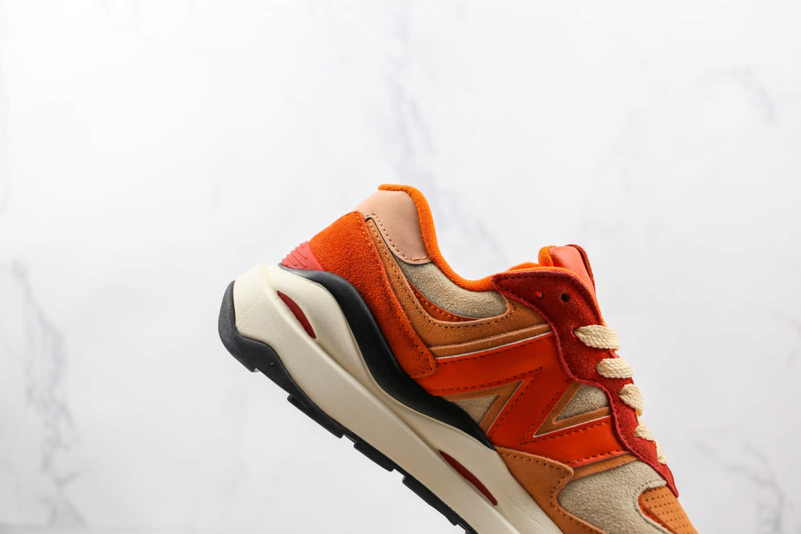 新百伦New Balance 5740纯原版本网面NB5740橘红色彩色拼接复古老爹鞋原盒原标 货号:M5740HH1