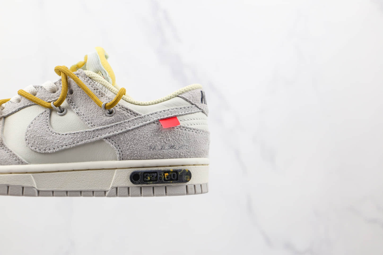 耐克Nike Dunk Low 50 x Off-White联名款纯原版本麂皮绒面灰白黄色板鞋原鞋开模一比一打造 货号:DJ0950-105