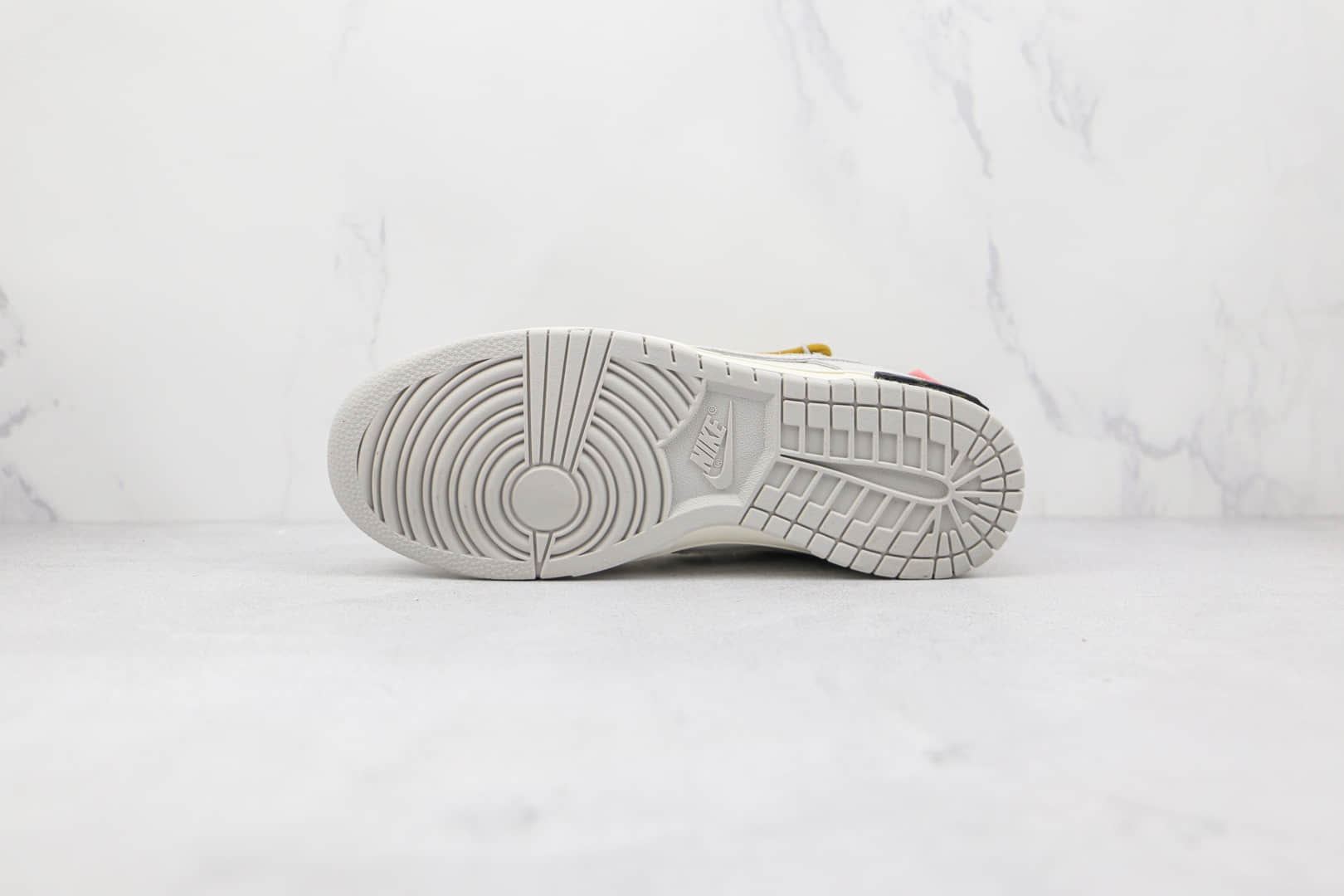 耐克Nike Dunk Low 50 x Off-White联名款纯原版本麂皮绒面灰白黄色板鞋原鞋开模一比一打造 货号:DJ0950-105