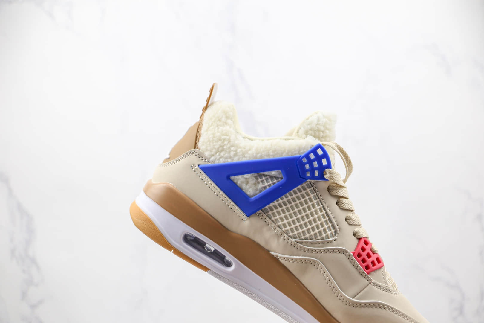 乔丹Air Jordan 4 Retro公司级版本米黄蓝红鸳鸯AJ4篮球鞋原盒原标 货号:DC0790-103