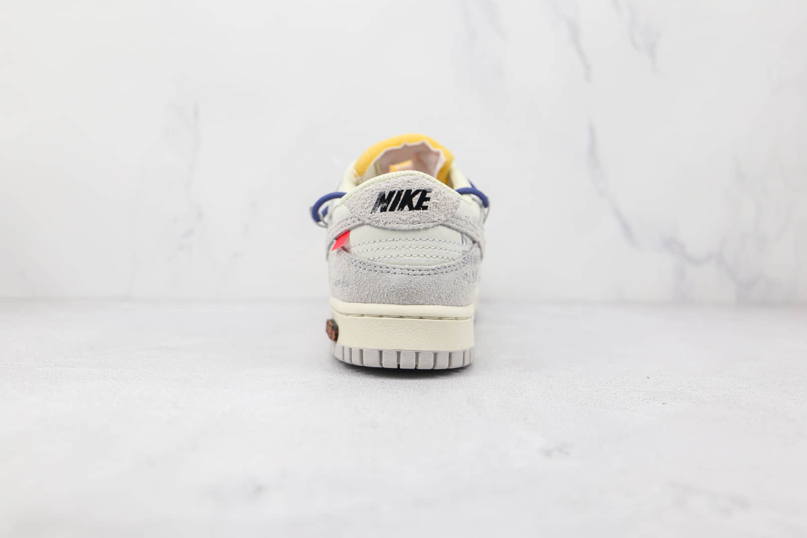 耐克Nike Dunk Low 50 x Off-White联名款纯原版本低帮DUNK麂皮灰白蓝色棕标板鞋原盒原标 货号:DJ0950-112