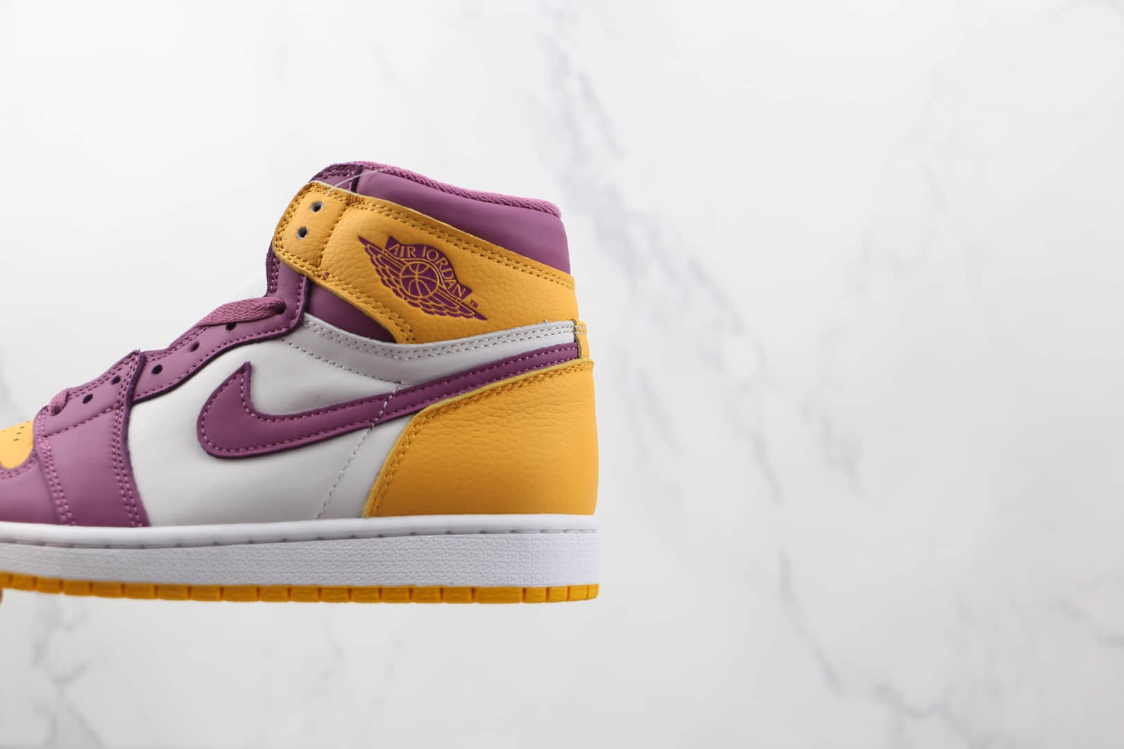 乔丹Air Jordan 1 High OG Brotherhood纯原版本高帮AJ1湖人红黄色篮球鞋原楦头纸板打造 货号：555088-706