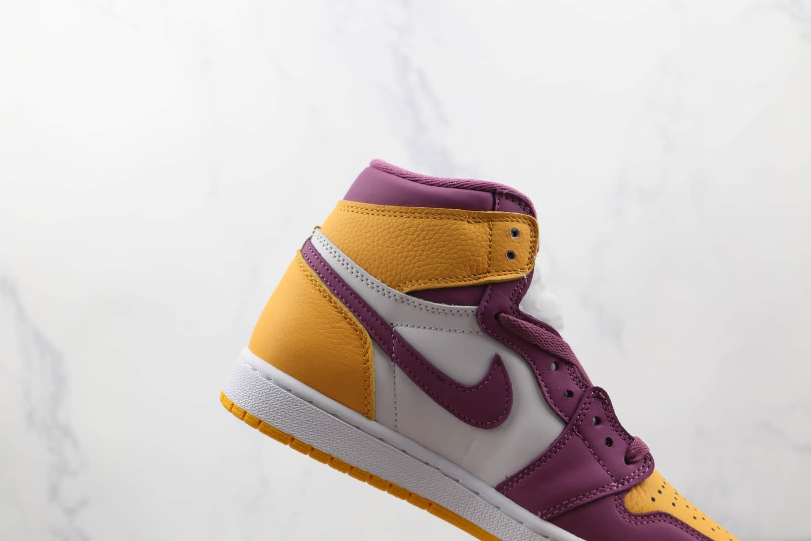 乔丹Air Jordan 1 High OG Brotherhood纯原版本高帮AJ1湖人红黄色篮球鞋原楦头纸板打造 货号：555088-706