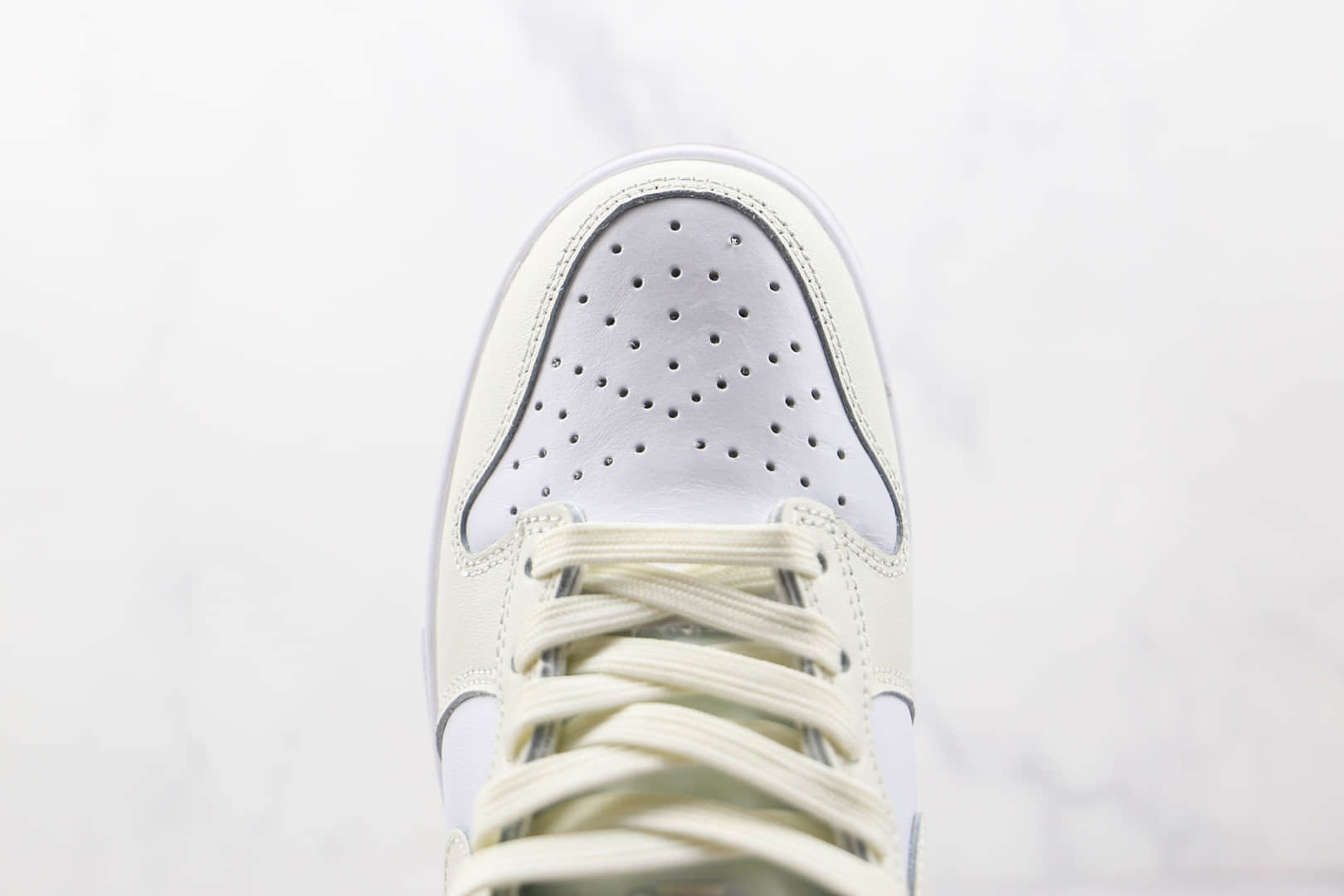耐克Nike SB Dunk HiGH纯原版本高帮SB DUNK米白生胶底板鞋原楦头纸板打造 货号：DD1869-109