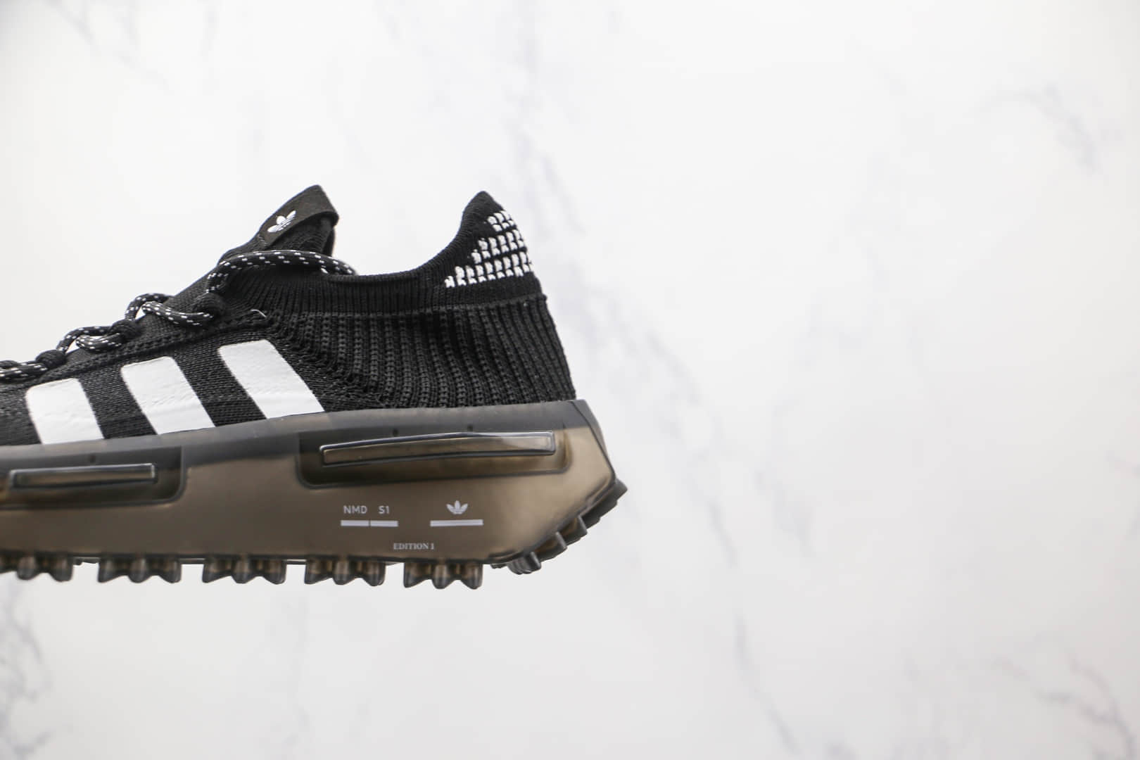 阿迪达斯adidas NMD S1纯原版本菲董黑色NMD爆米花跑鞋原盒原标 货号：GZ7901