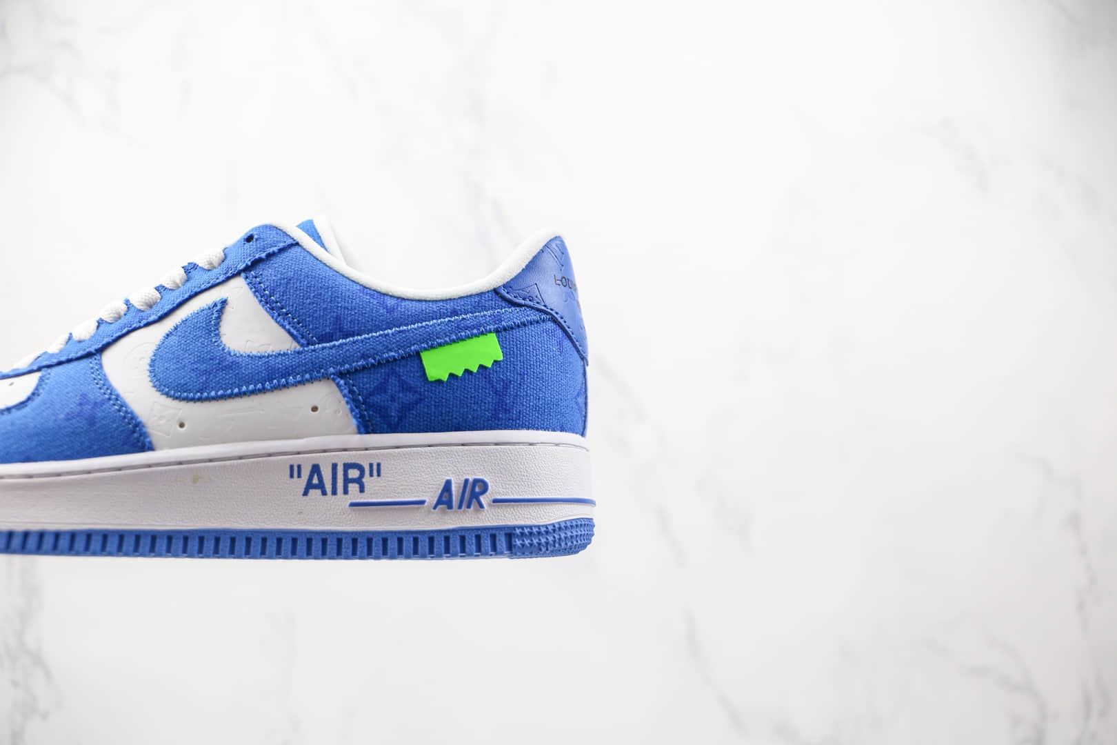 耐克Louis Vuitton x Nike Air Force 1 Low公司级版本路易威登联名空军一号LV板鞋白蓝色内置气垫 货号:LA2314-103