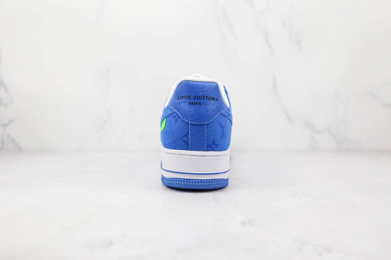 耐克Louis Vuitton x Nike Air Force 1 Low公司级版本路易威登联名空军一号LV板鞋白蓝色内置气垫 货号:LA2314-103