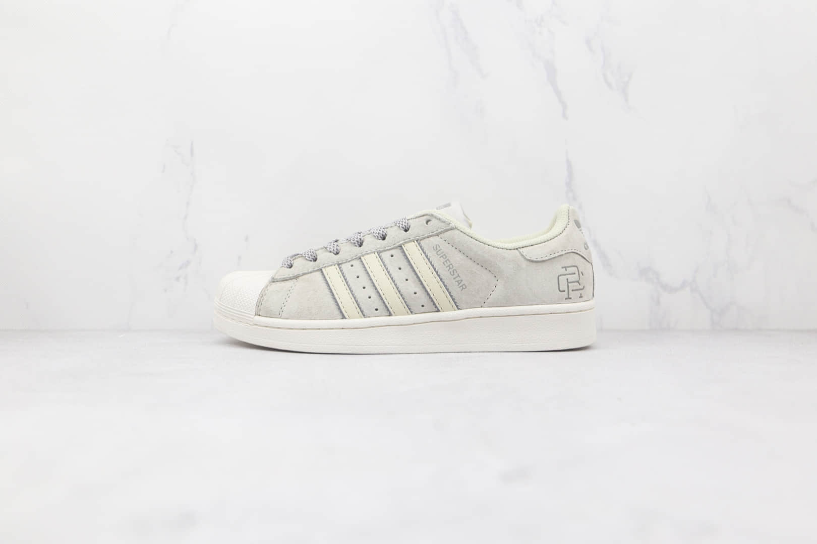 阿迪达斯Adidas Originals SUPERSTAR W纯原版本三叶草贝壳头灰色麂皮卫冕冠军板鞋原盒原标 货号:BS0911