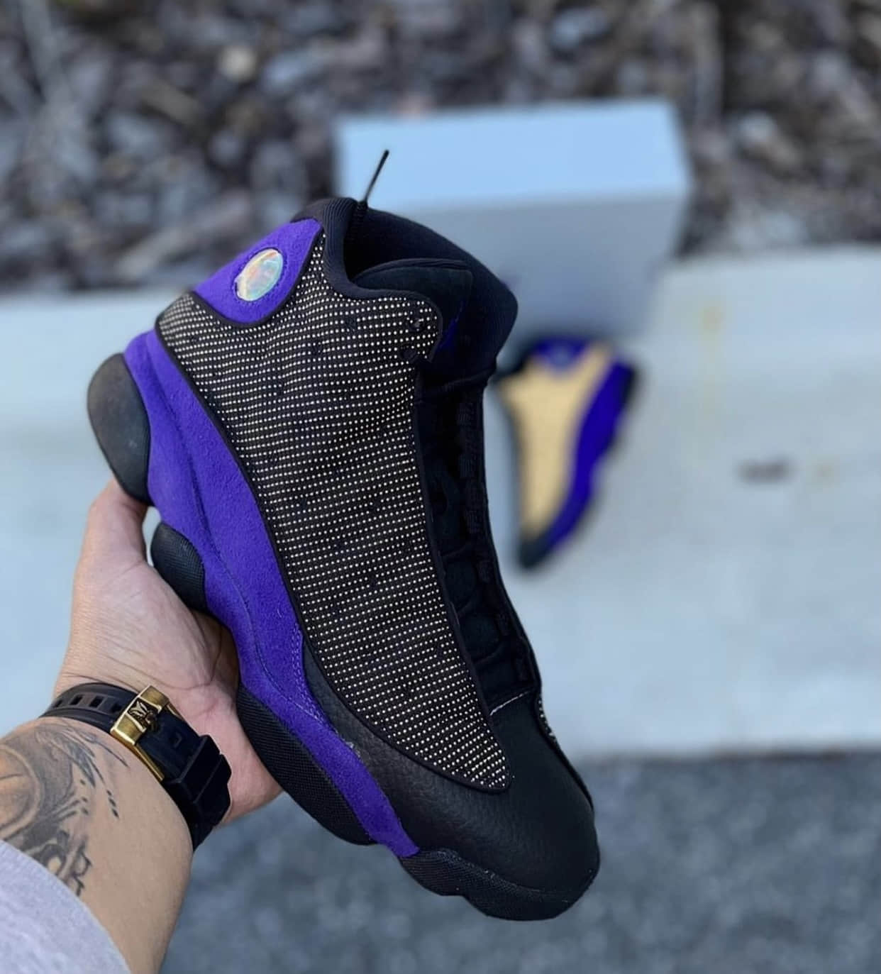 黑紫AJ13再曝最新实物!明年1月8日登场! 货号:DJ5982-015