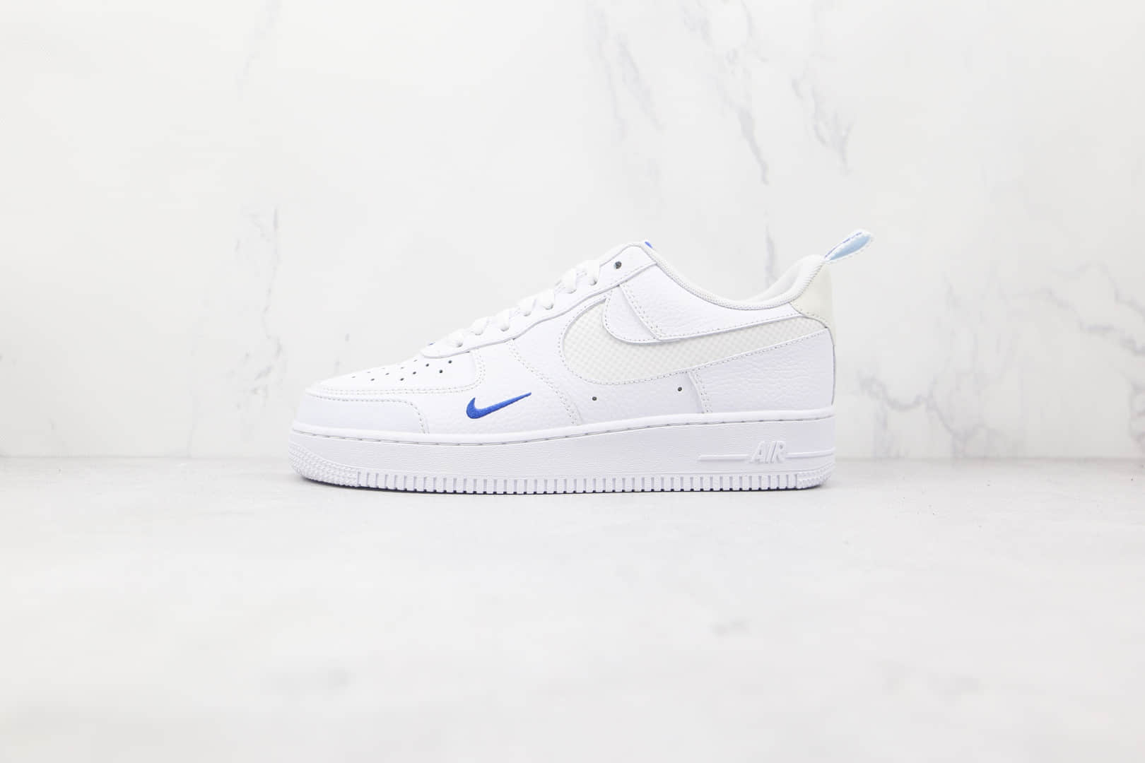 耐克Nike Air Force 1 Low纯原版本低帮空军一号白蓝色双钩3m反光板鞋内置气垫 货号:DN4433-100