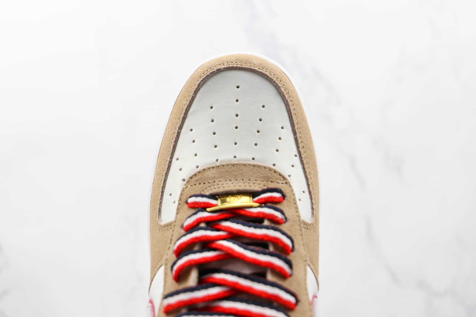 耐克Nike Air Force 1 Athletic Club纯原版本低帮空军一号西班牙毕尔巴鄂竞技俱乐部联名款米黄色红边板鞋原盒原标 货号:DQ5079-111