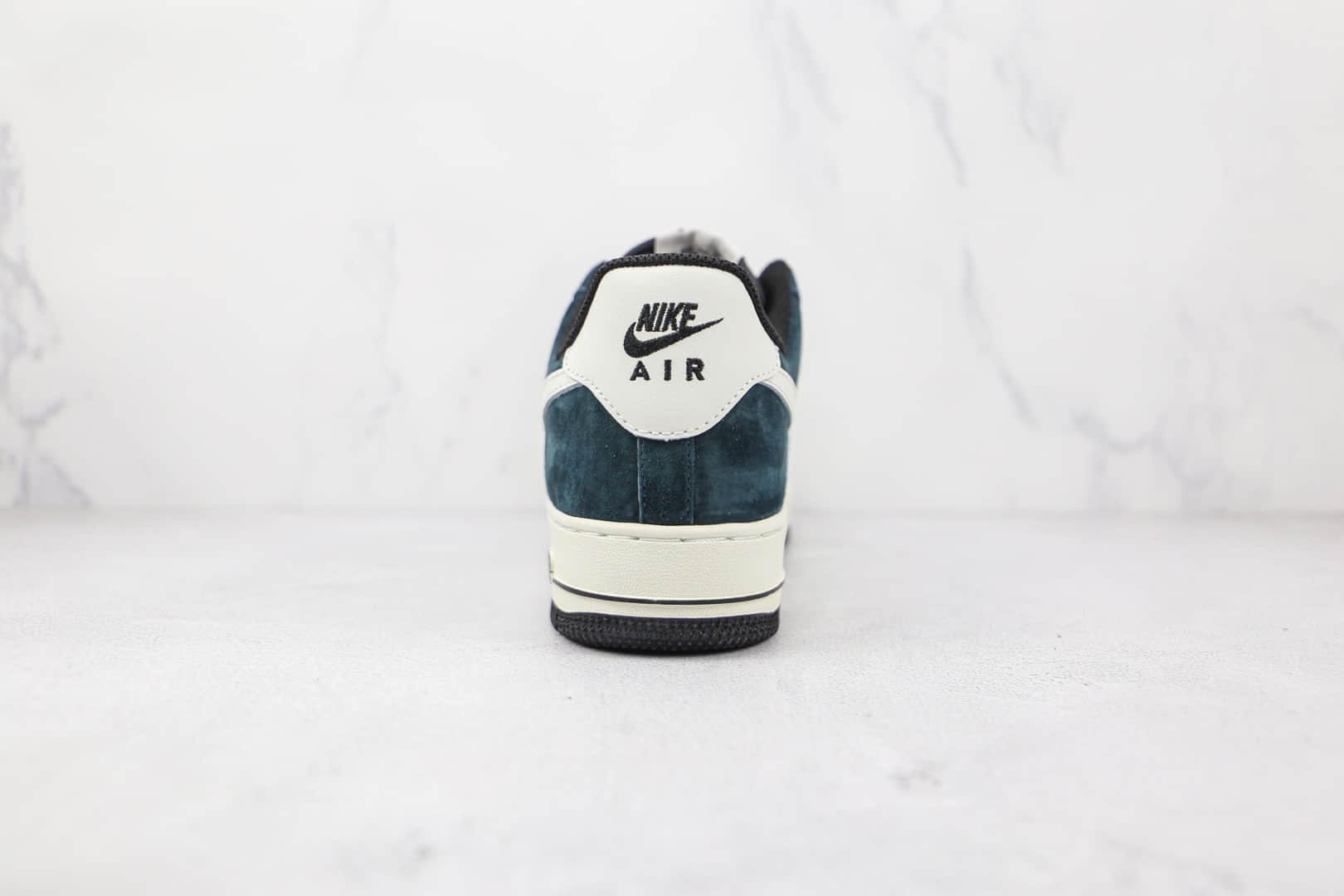 耐克Nike Air Force 1‘07纯原版本低帮空军一号藏青灰蓝绿色麂皮板鞋原鞋开模 货号:NT9955-318