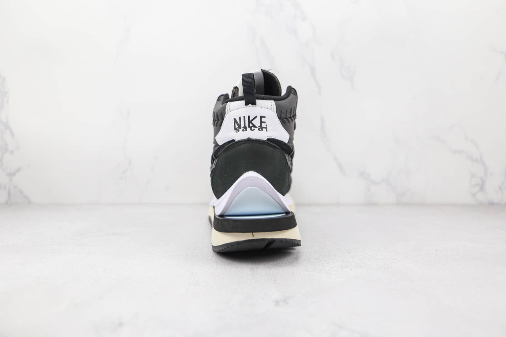 耐克Nike VaporWaffle Black WSD x sacai x Jean Paul Gaultier纯原版本三方联名款中帮黑白色缝合老爹鞋原档案数据开发 货号：DH9186-001