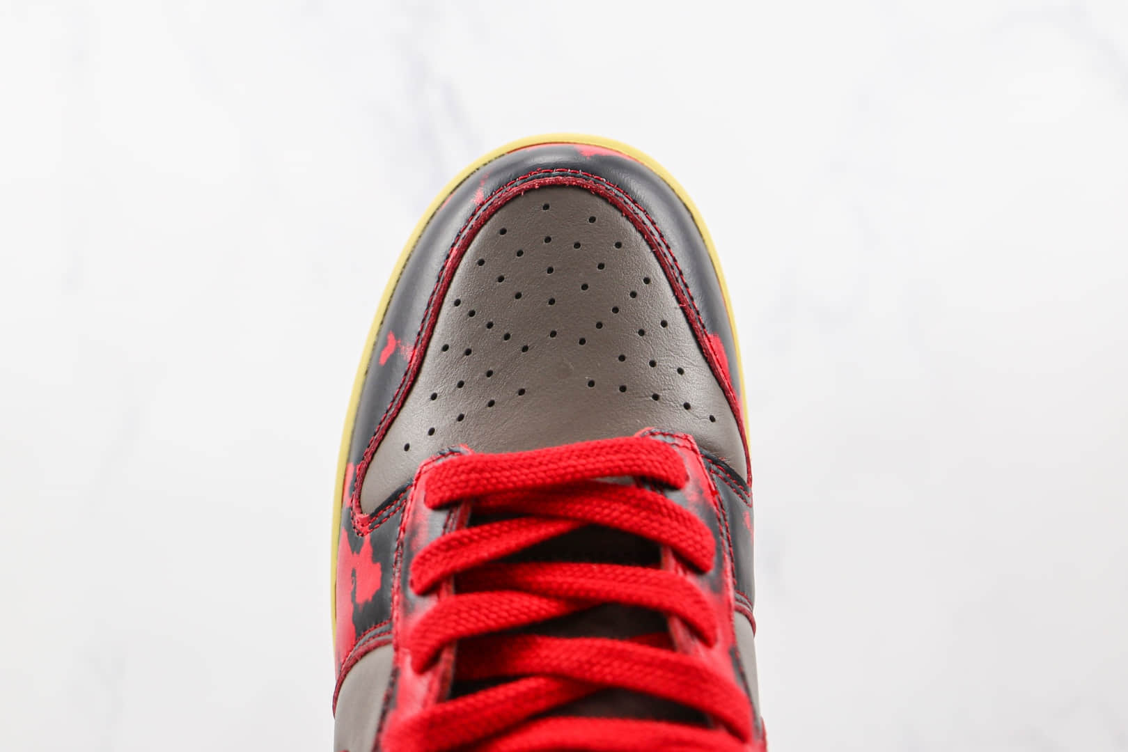 耐克Nike Dunk High 1985纯原版本高帮DUNK黑红色酸洗扎染柠檬滴板鞋原楦头纸板打造 货号:DD9404-600