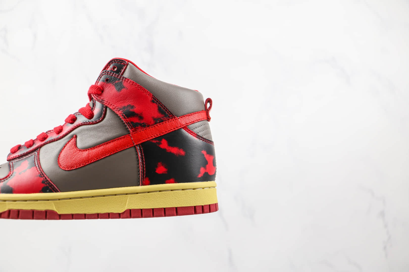 耐克Nike Dunk High 1985纯原版本高帮DUNK黑红色酸洗扎染柠檬滴板鞋原楦头纸板打造 货号:DD9404-600