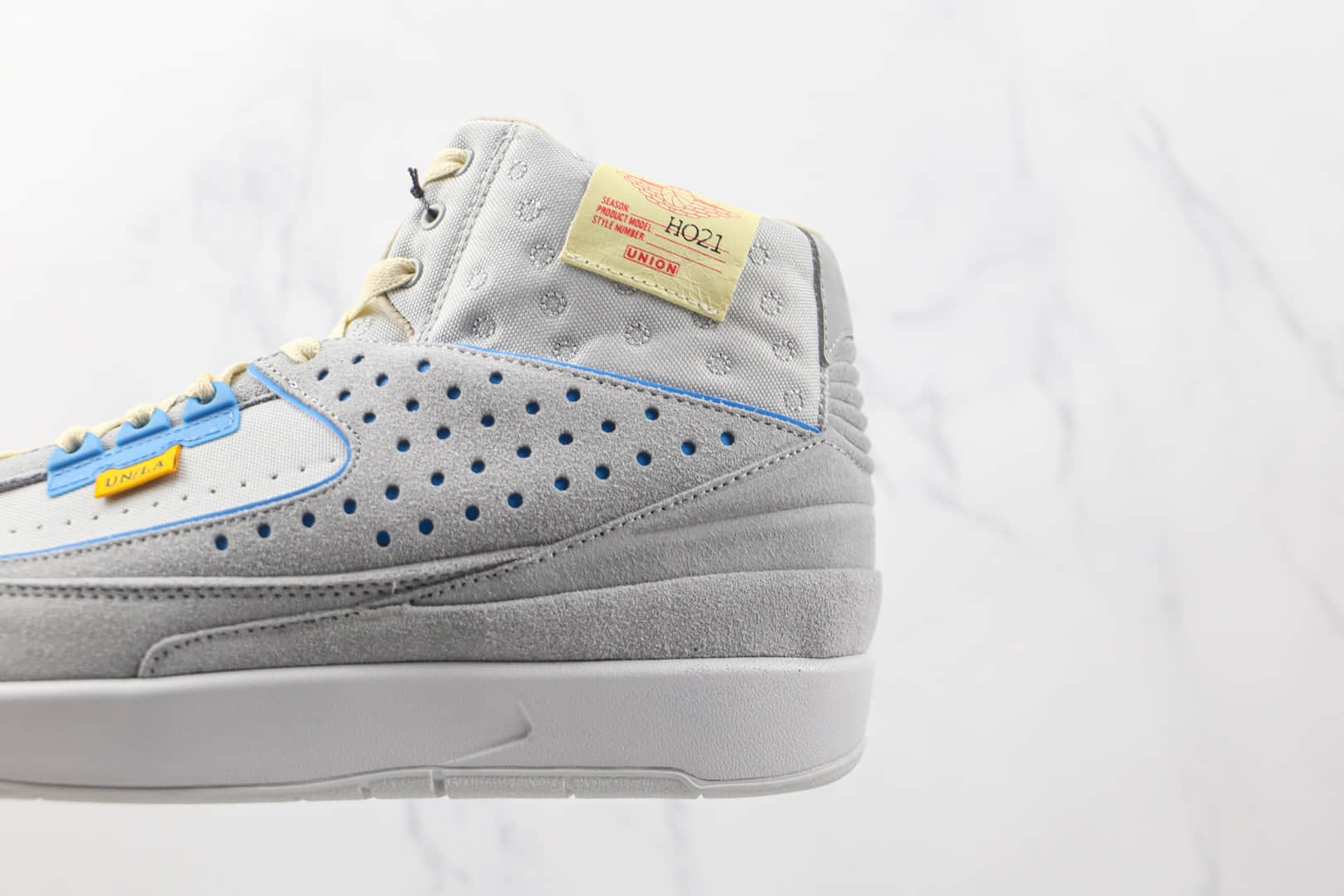 乔丹Air Jordan 2 Grey Fog x Union联名款纯原版本高帮麂皮AJ2灰蓝色篮球鞋原盒原标 货号:DN3802-001