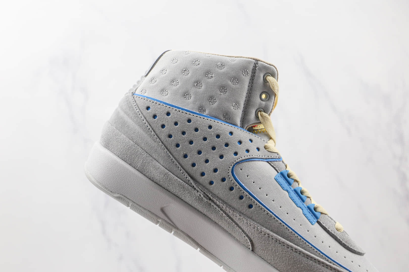 乔丹Air Jordan 2 Grey Fog x Union联名款纯原版本高帮麂皮AJ2灰蓝色篮球鞋原盒原标 货号:DN3802-001