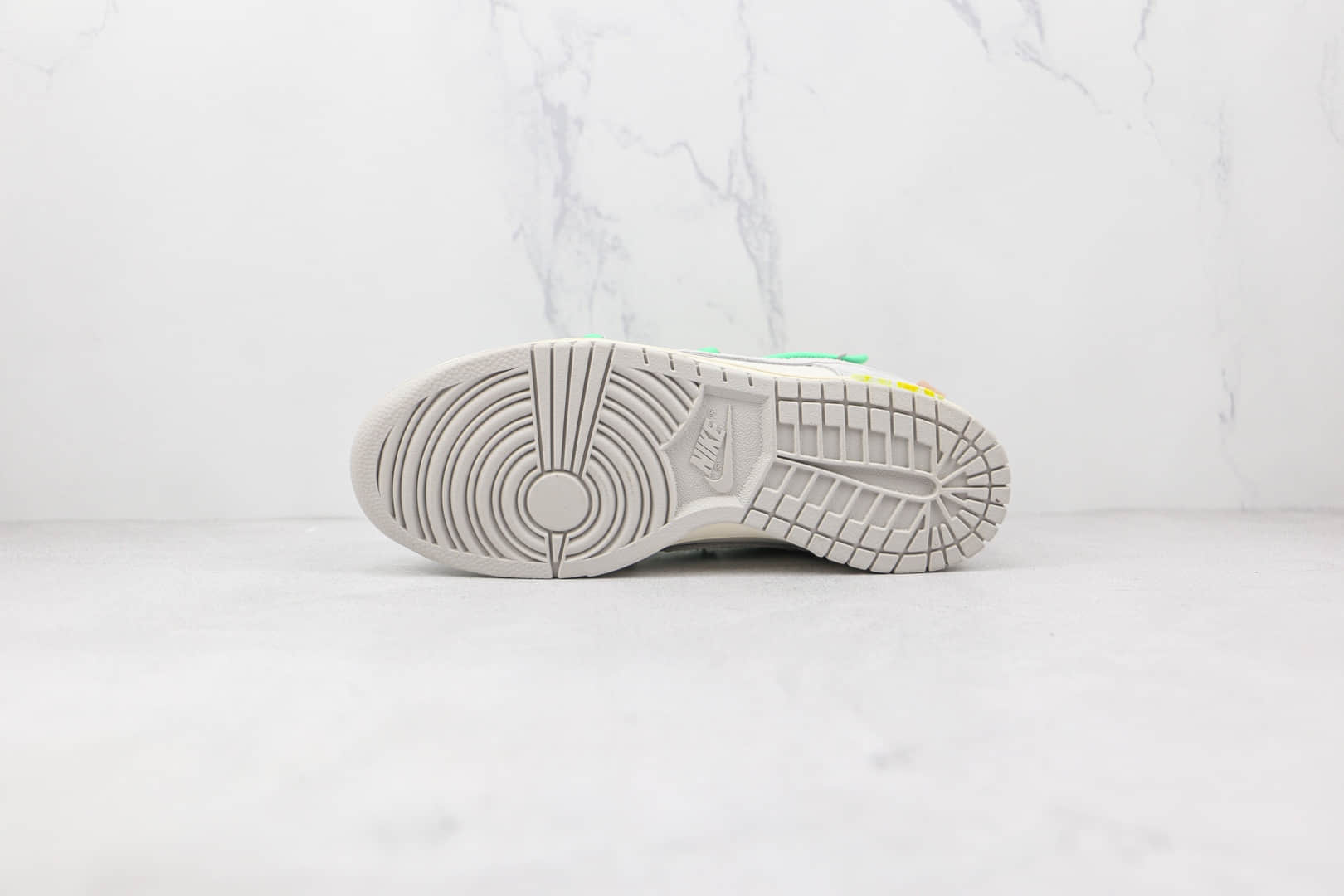 耐克Nike Dunk Low 50 x Off-White联名款纯原版本低帮DUNK麂皮灰白绿色板鞋原档案数据开发 货号:DJ0950-106