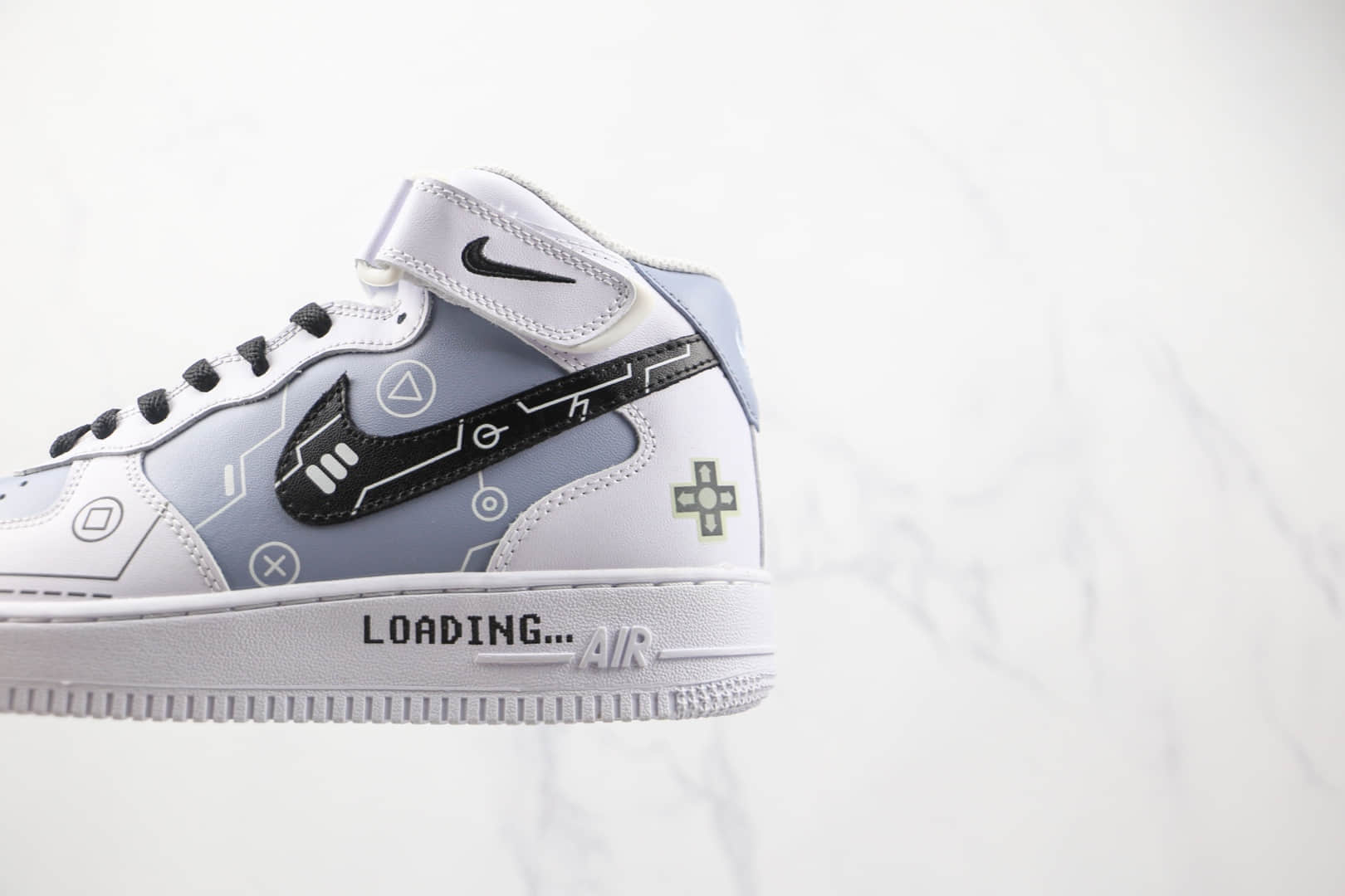 耐克Nike Air Force 1 MID 07 PS5纯原版本中帮空军一号电玩主题板鞋原档案数据开发 货号:CW2288-115