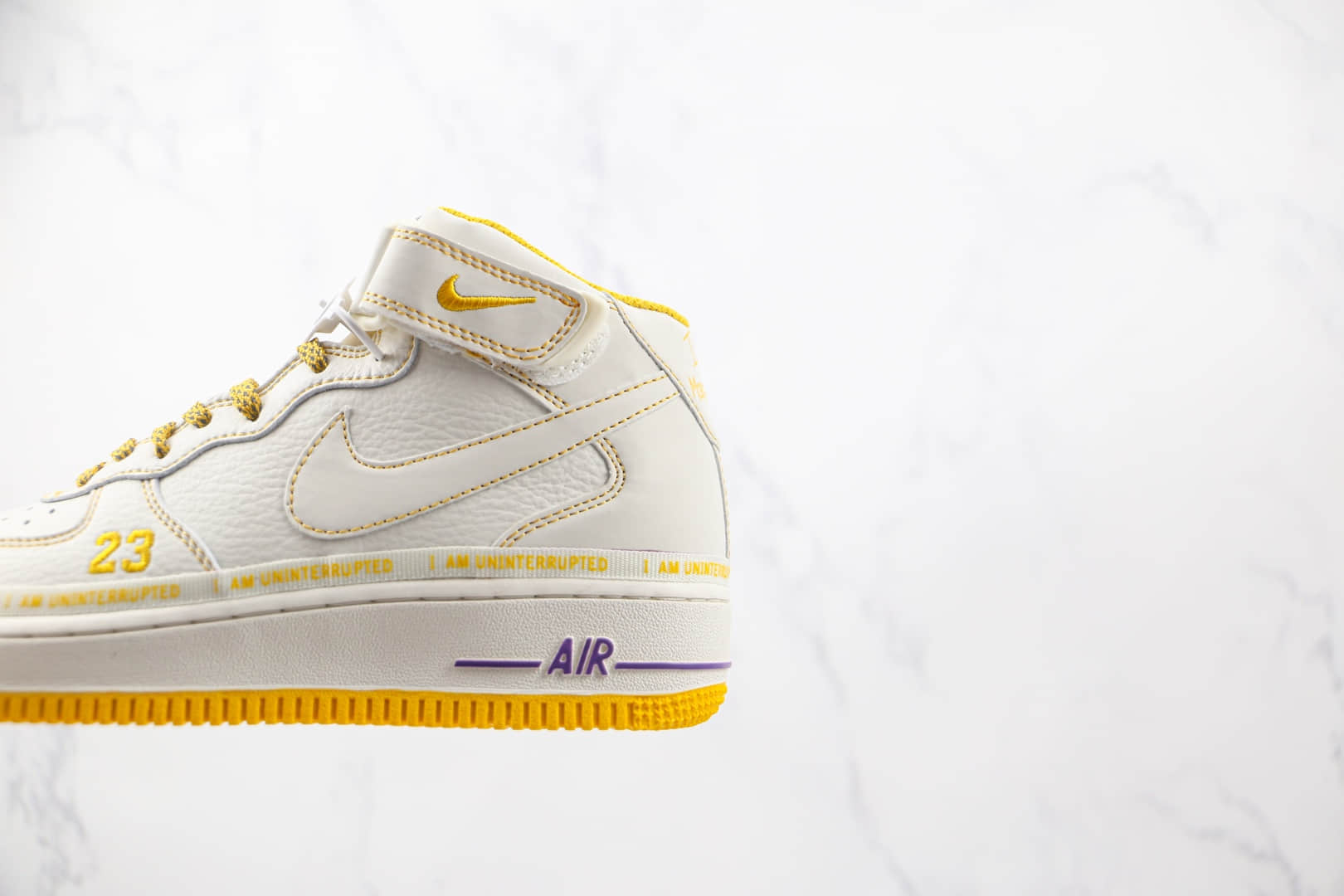 耐克Nike Air Force 1纯原版本中帮空军一号紫金湖人3M反光板鞋内置气垫 货号:DW8802-609