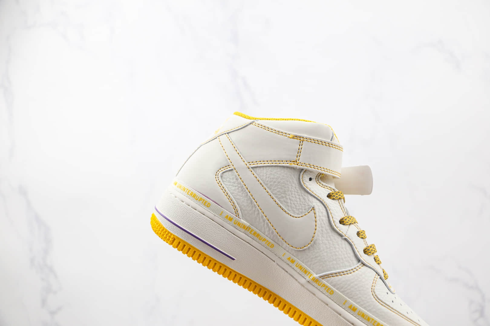 耐克Nike Air Force 1纯原版本中帮空军一号紫金湖人3M反光板鞋内置气垫 货号:DW8802-609