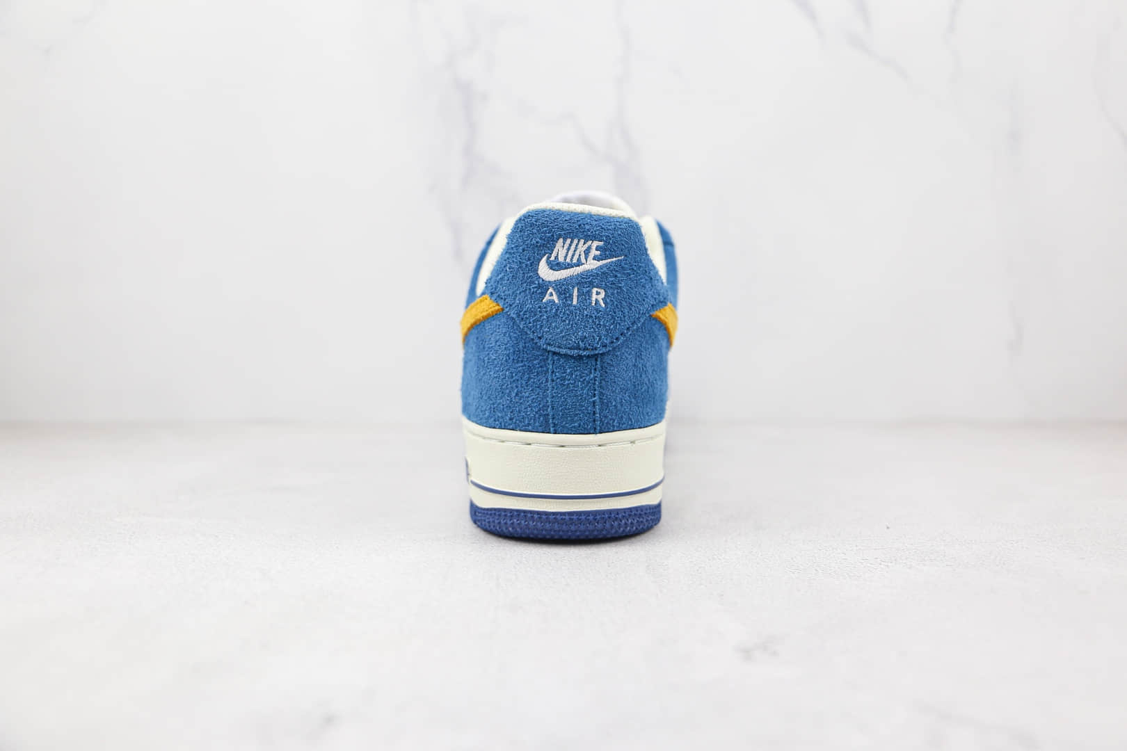 耐克Nike Air Force 1‘07纯原版本低帮空军一号麂皮蓝黄色板鞋内置气垫 货号:BQ8988-103