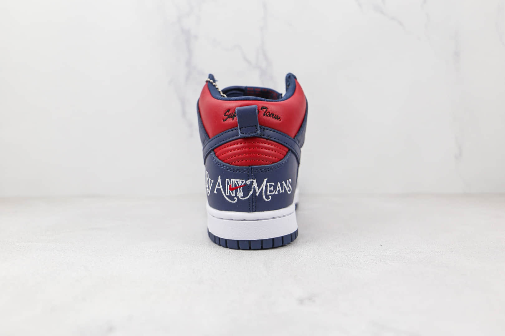 耐克Nike SB Dunk High By Any Means x Supreme联名款纯原版本高帮SB DUNK蓝红色爱心板鞋原档案数据开发 货号:DN3741-600