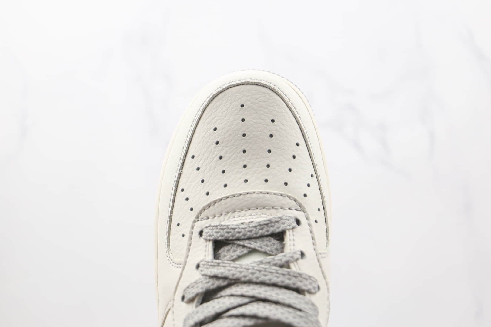 耐克Nike Air Force 1纯原版本中帮空军一号白灰色板鞋原档案数据开发 货号:AO6617-306