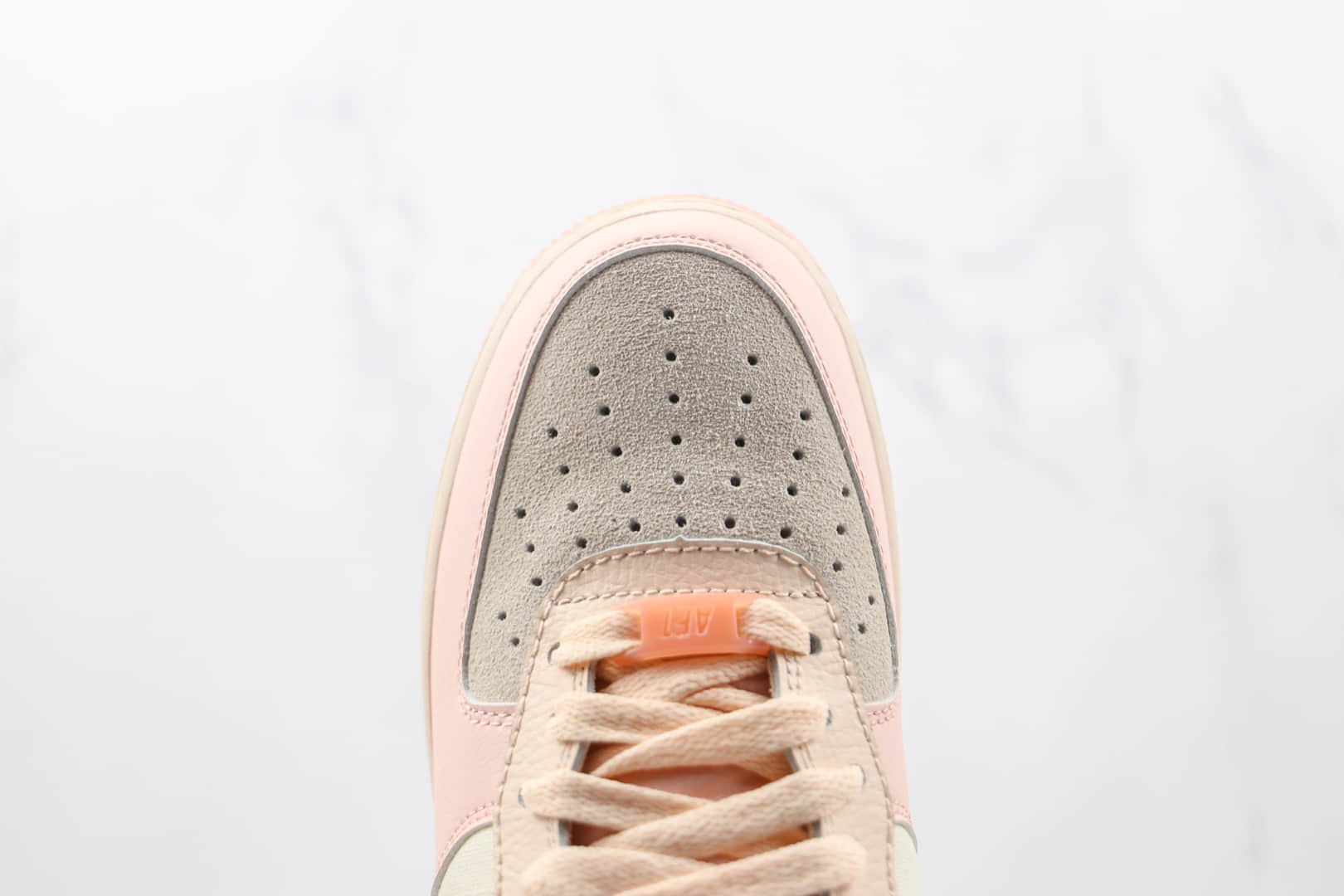 耐克Nike Air Force 1纯原版本低帮空军一号少女粉色拼色板鞋内置气垫 货号:896185-603