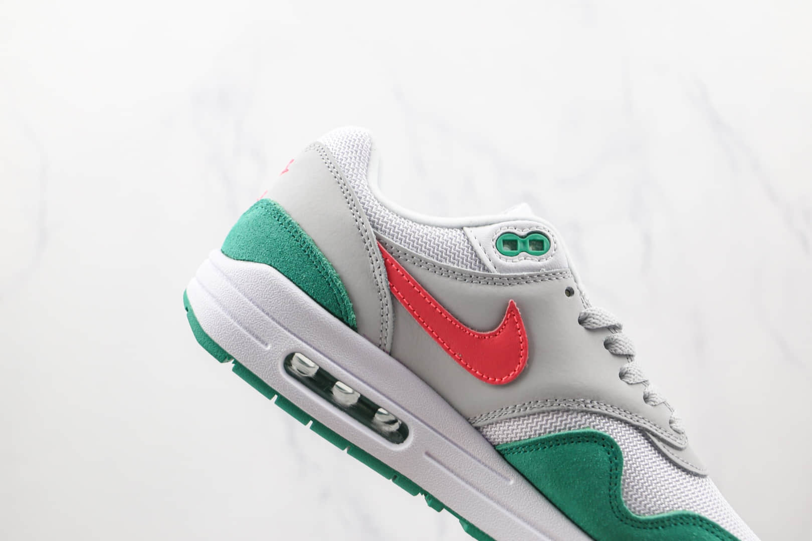 耐克Nike Air Max 1 Monarch 1 x Patta联名款纯原版本西瓜灰绿粉色Max1气垫鞋原楦头纸板打造 货号:AH8145-106