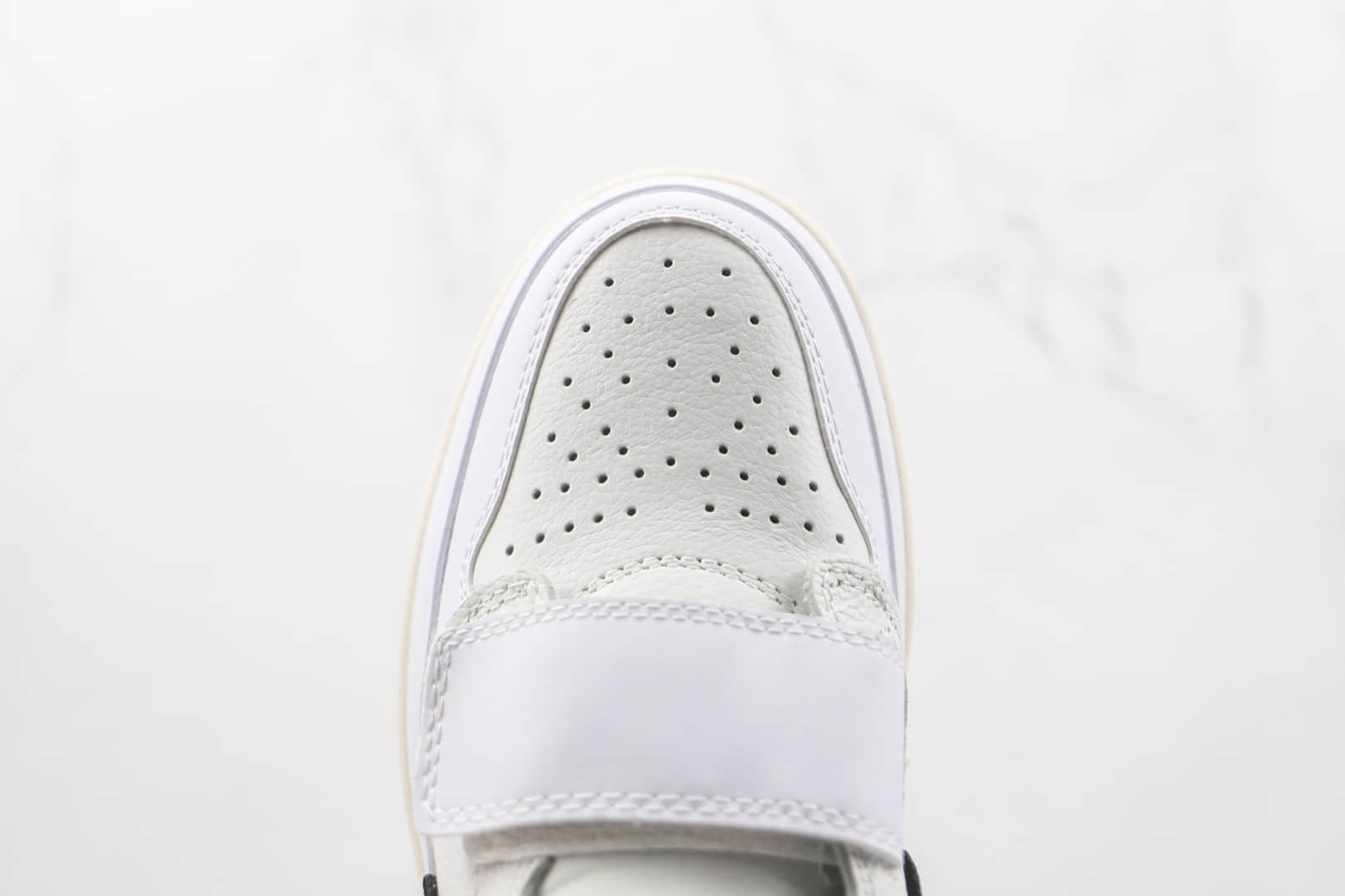 乔丹Air Jordan 1 Retro High Double Strap纯原版本高帮AJ1魔术贴白黑色板鞋原档案数据开发 货号:AQ7924-101