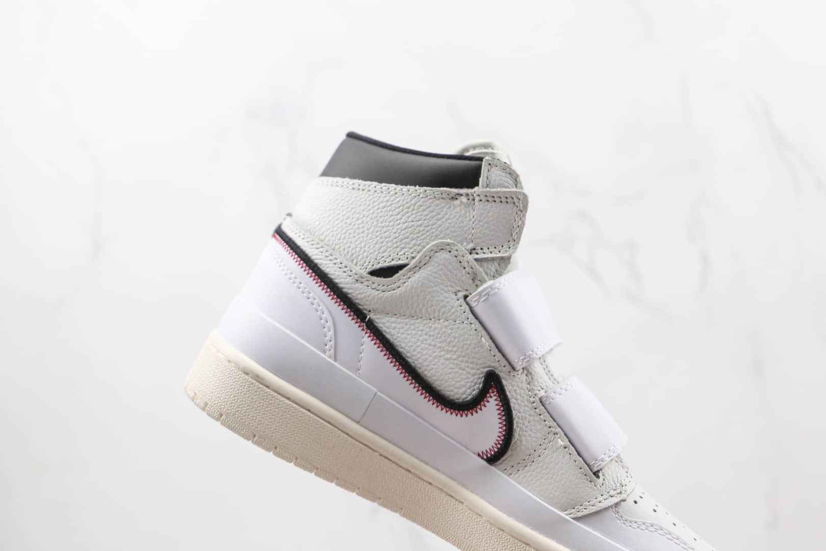 乔丹Air Jordan 1 Retro High Double Strap纯原版本高帮AJ1魔术贴白黑色板鞋原档案数据开发 货号:AQ7924-101
