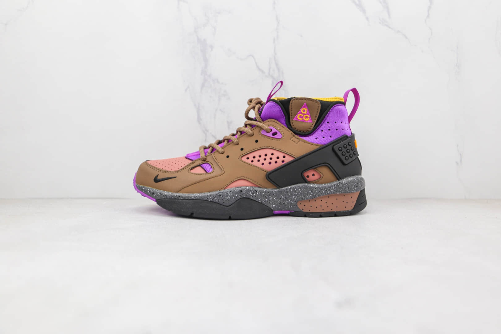 耐克Nike ACG Air Mowabb OG Rattan Birch纯原版本卡其棕紫色ACG户外徒步鞋原盒原标 货号:DC9554-201