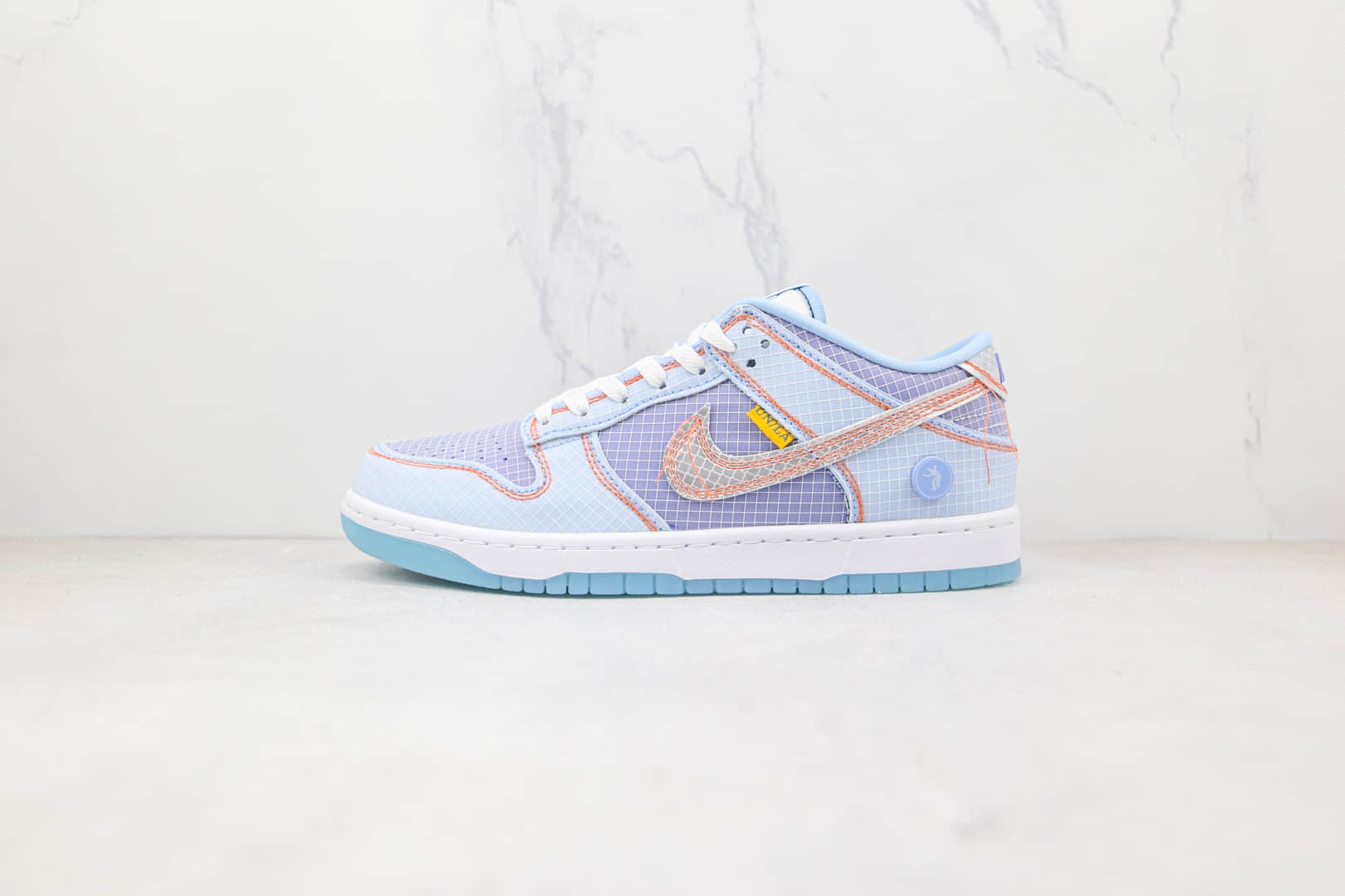 耐克Nike Dunk Low x Union联名款纯原版本低帮DUNK紫金湖人缝线网格网面板鞋内置气垫 货号:DJ9649-400