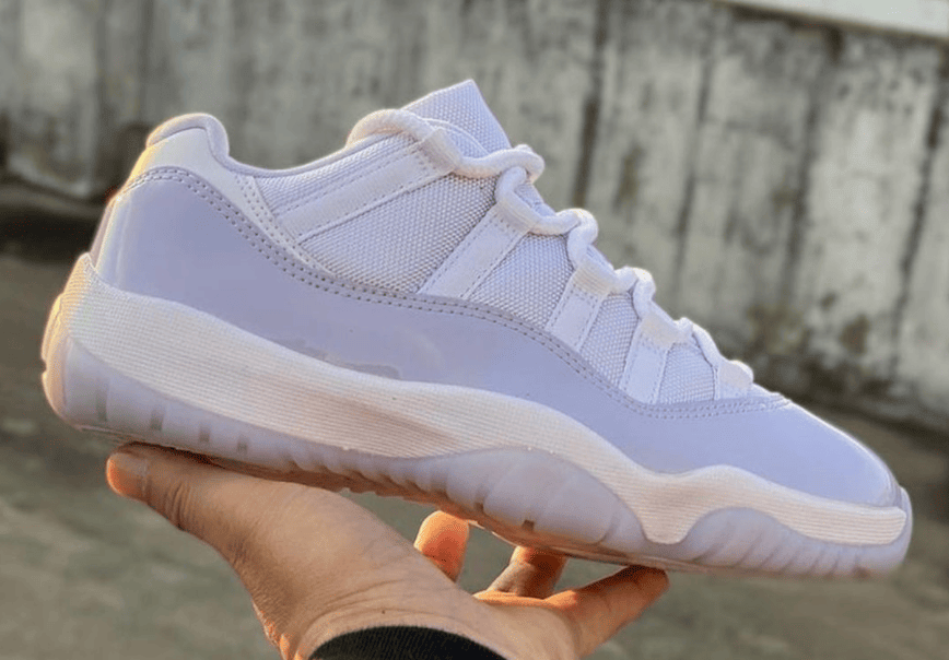 清新甜美白紫构色!全新AJ11 Low实物曝光! 货号:AH7860-101