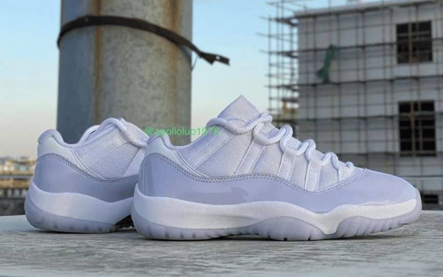 清新甜美白紫构色!全新AJ11 Low实物曝光! 货号:AH7860-101