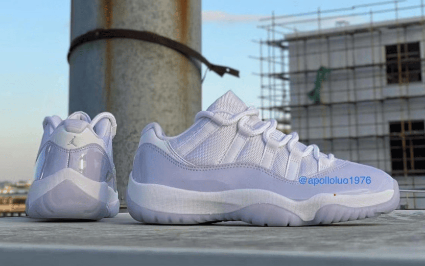 清新甜美白紫构色!全新AJ11 Low实物曝光! 货号:AH7860-101